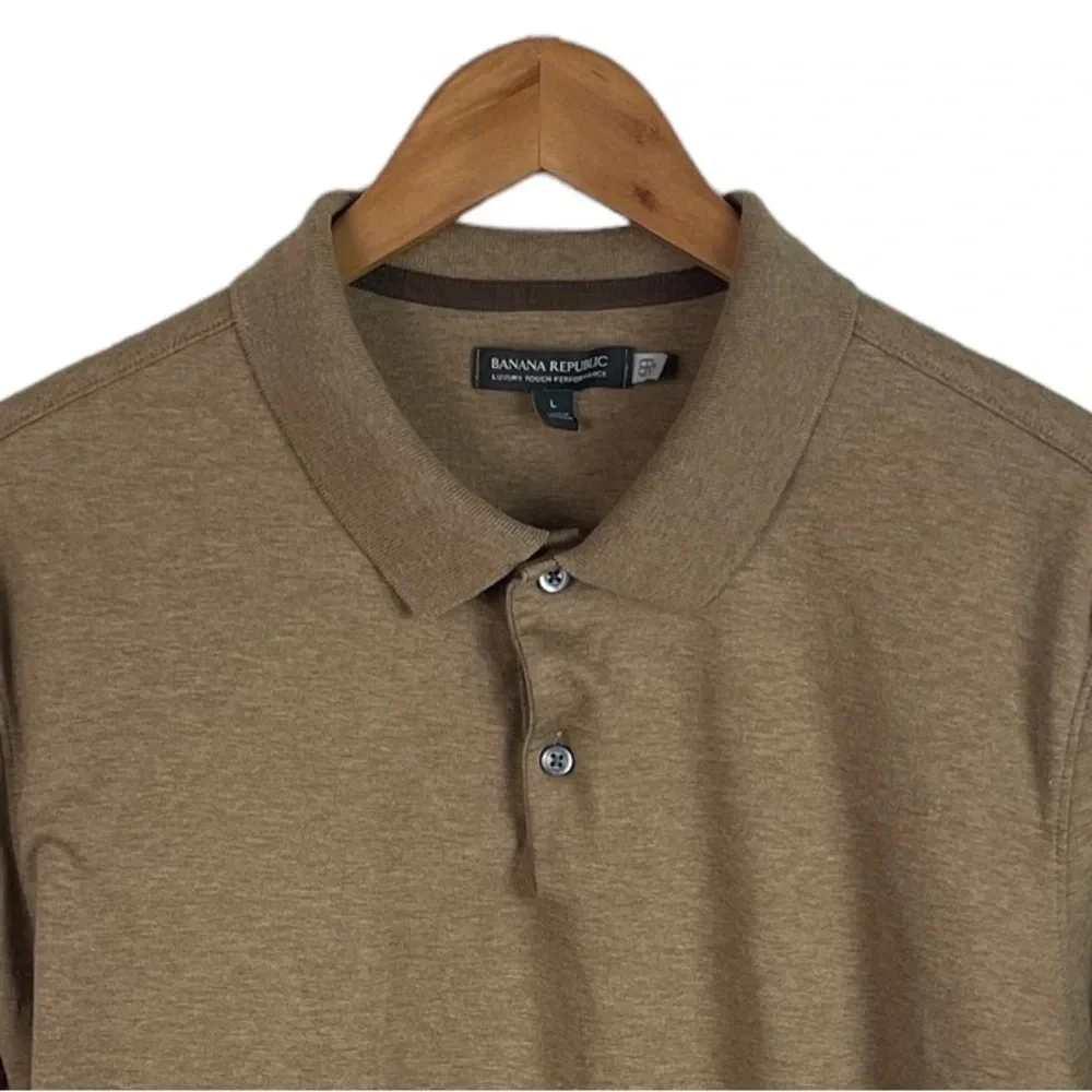 PO686 Mens Banana Republic Luxury Touch Performance Polo Shirt L